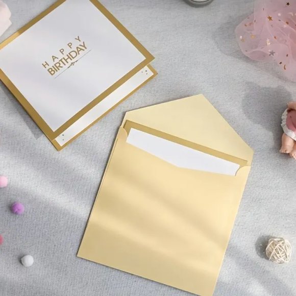 1pc New Creative Birthday Greeting Card, Bronzing Cake Handmade 3D Greeting Card - Picture 2 of 3